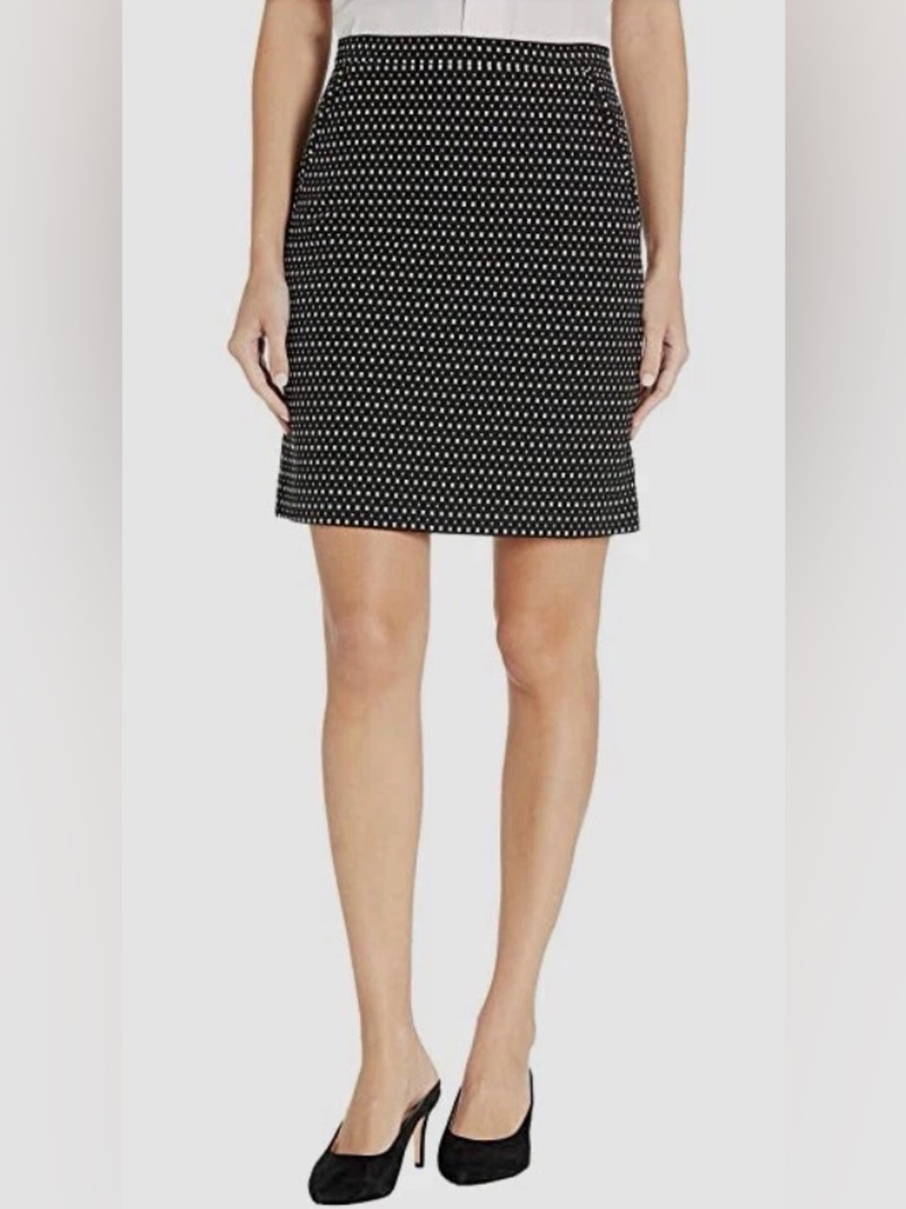 Anne Klein Textured Straight  Skirt